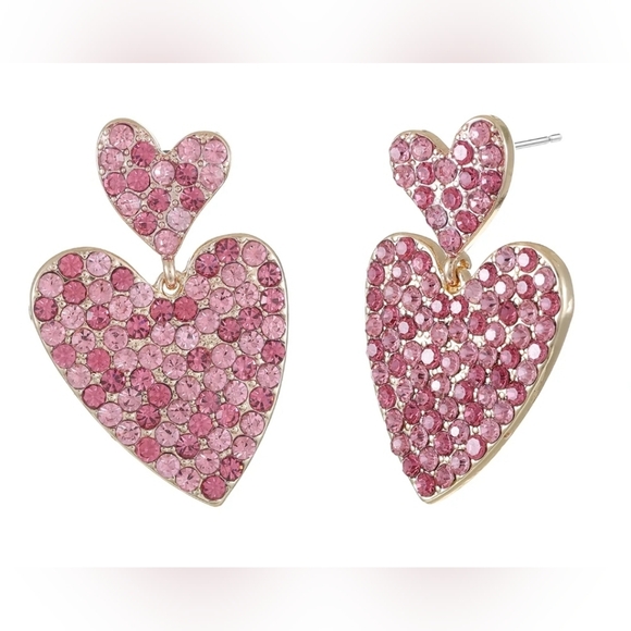 Packed Party Jewelry - Packed Party Pink Heart Earrings